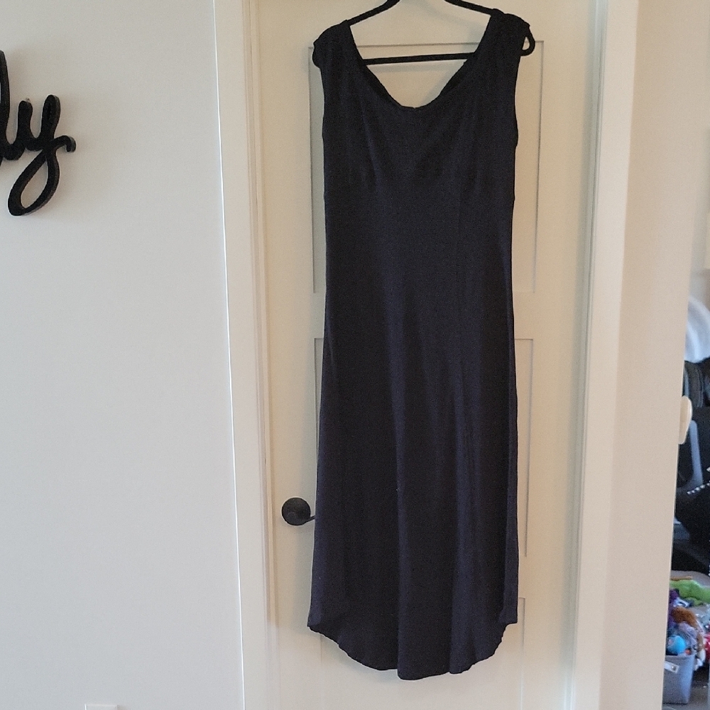 Free People Black Sleeveless Sheath Maxi Dress